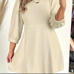 BLU PEPPER Knit Babydoll Mini Dress